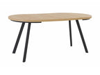 PARES extendable dining table Artisan oak/black 90-180x90