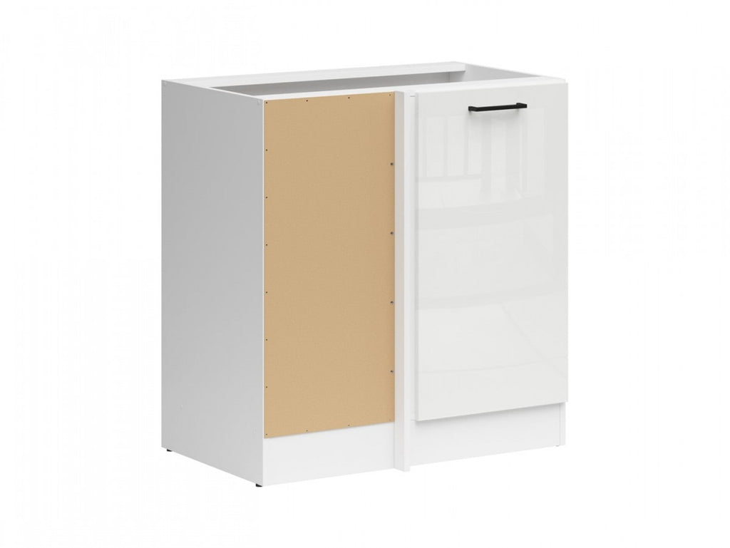 Junona Line – white chalk gloss — Cabinet dolna narożna