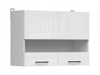 Junona Line – white chalk gloss — Cabinet górna witryna
