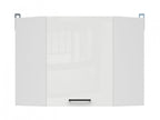 Junona Line – white chalk gloss — Cabinet górna narożna