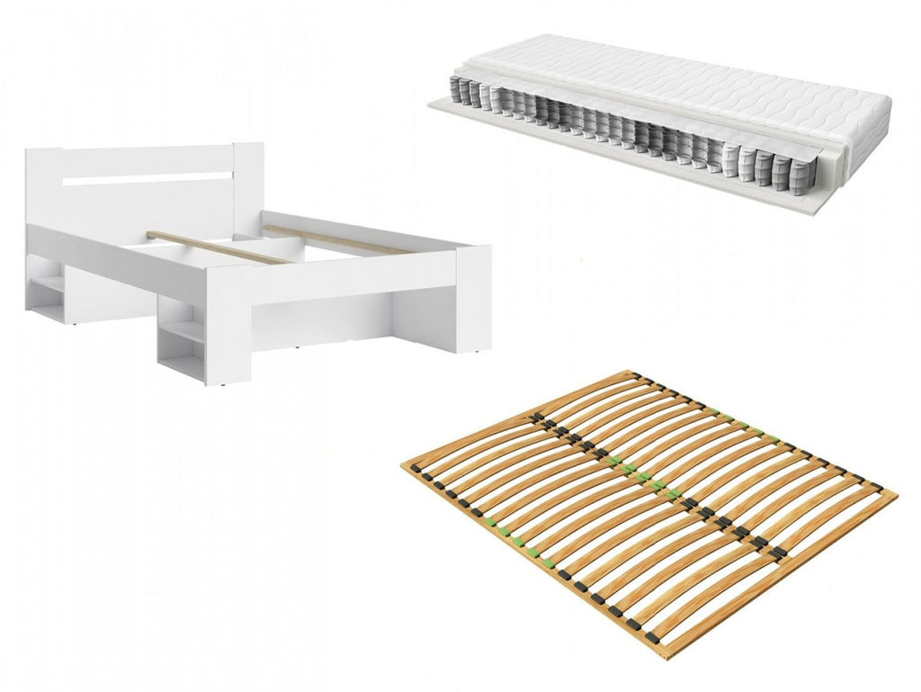 Bed set 140 Nepo Plus, slatted base and Premia mattress