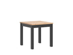 MAREN 80 cm square dining table Artisan oak/black