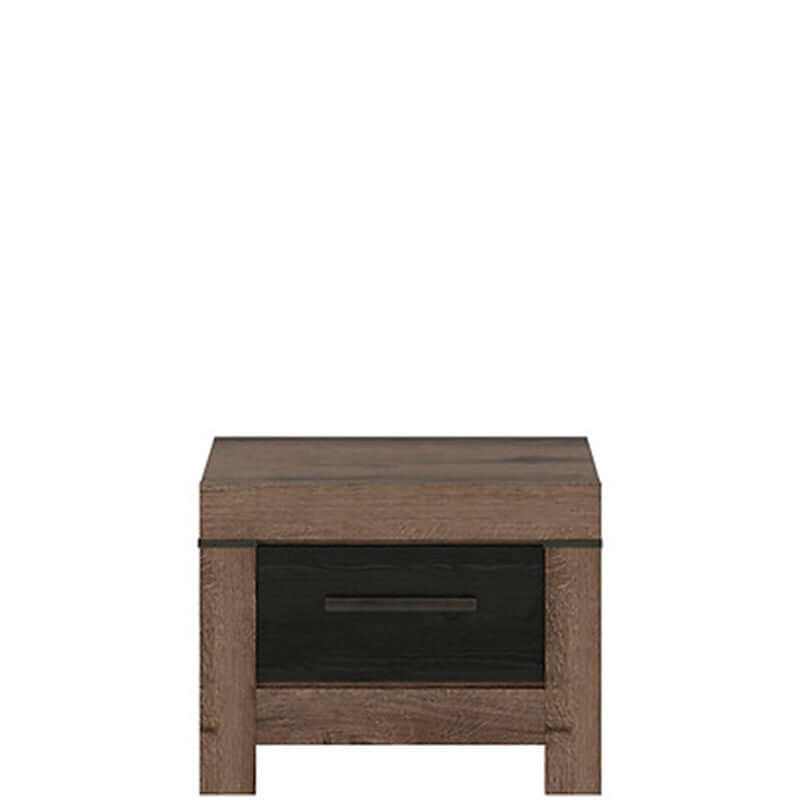 BALIN BRW KOM1S 1 Drawer BLACK RED WHITE Bedside Table-Monastery Oak / Black Oak