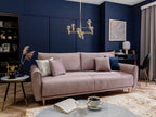 MANILA LUX 3DL BRW 3 Seater Sofa Lilac