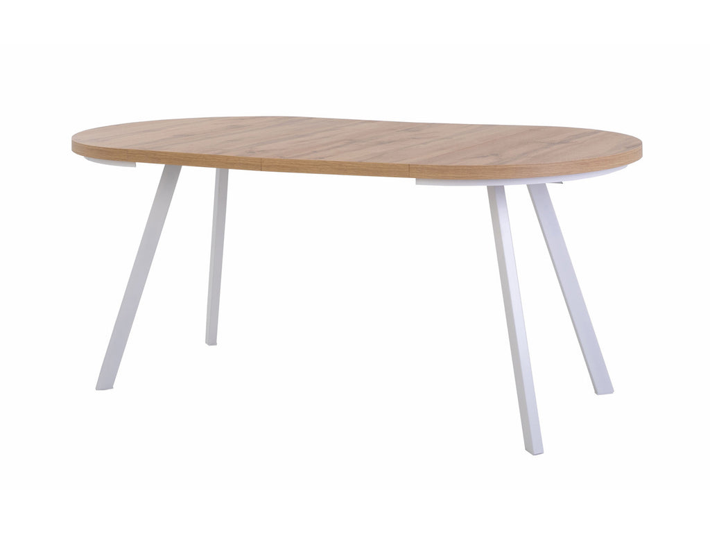 PARES extendable dining table Wotan oak/white 90-180x90