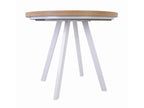 PARES extendable dining table Wotan oak/white 90-180x90