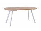 PARES extendable dining table Wotan oak/white 90-180x90