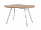 PARES extendable dining table Wotan oak/white 90-180x90