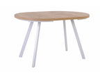 PARES extendable dining table Wotan oak/white 90-180x90