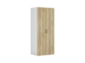 Double-door wardrobe Flex 100 cm white/Mauvella oak