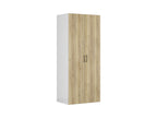 Double-door wardrobe Flex 100 cm white/Mauvella oak