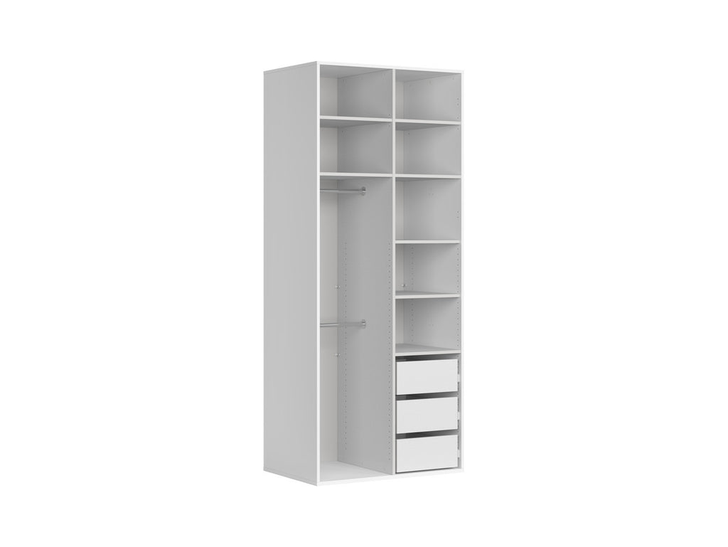 Double-door wardrobe Flex 100 cm white/Mauvella oak