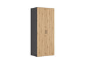 Double-door wardrobe Flex 100 cm graphite/Artisan oak