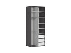 Double-door wardrobe Flex 100 cm graphiteowa