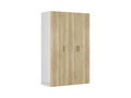Modular wardrobe Flex 150 cm with 3 doors white/Mauvella oak
