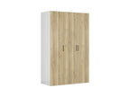 Modular wardrobe Flex 150 cm with 3 doors white/Mauvella oak
