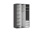 Modular wardrobe Flex 150 cm with 3 doors graphiteowa