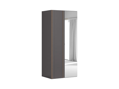 Corner wardrobe Flex 97 cm with mirror szara
