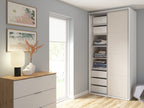 Sliding wardrobe Flex 120 cm with mirror white/cashmere