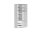 Sliding wardrobe Flex 120 cm with mirror white/cashmere