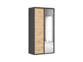 Sliding wardrobe Flex 120 cm with mirror graphite/Artisan oak