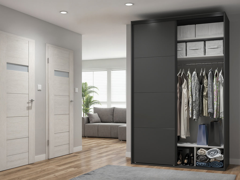 Sliding wardrobe Flex 150 cm graphiteowa