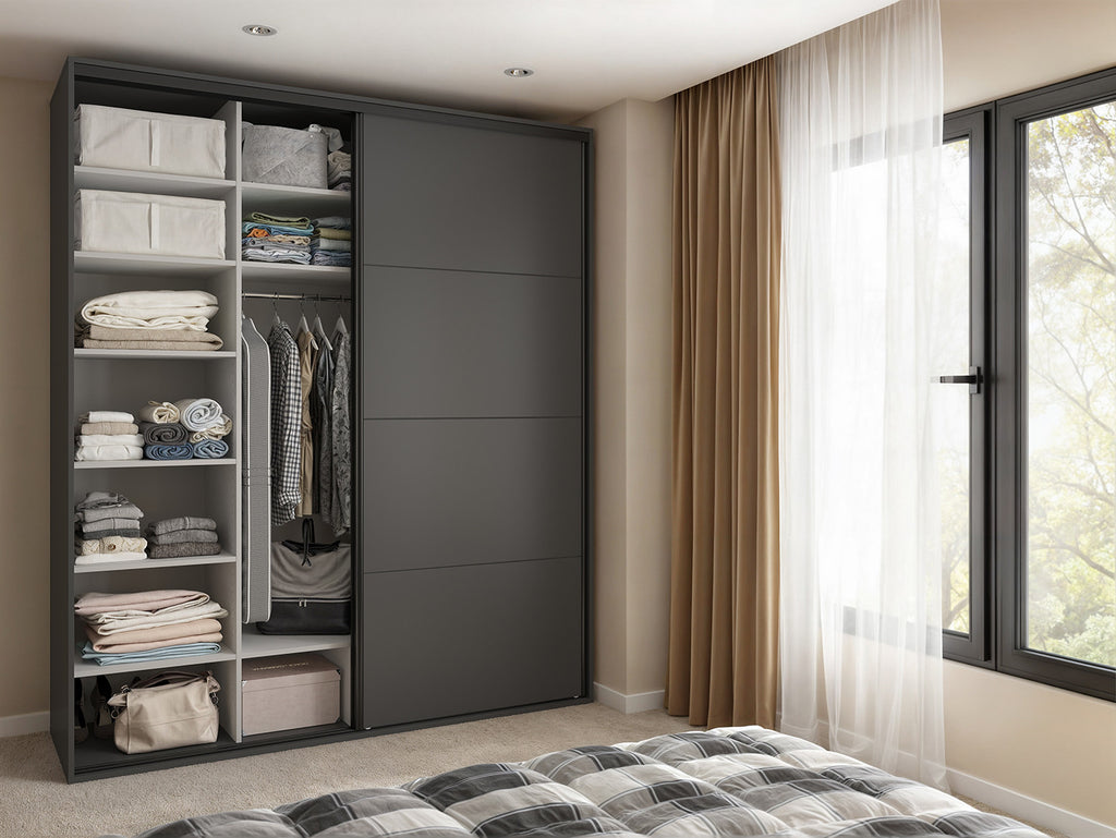 Sliding wardrobe Flex 200 cm graphiteowa