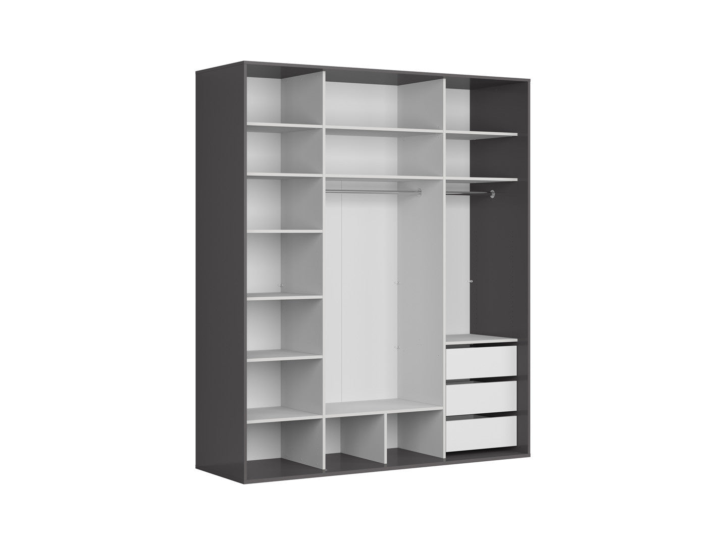 Sliding wardrobe Flex 200 cm graphiteowa
