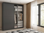 Sliding wardrobe Flex 200 cm graphiteowa