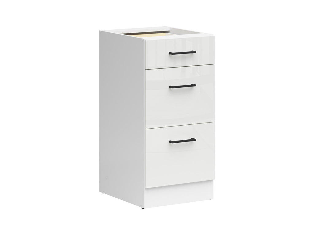 Junona Line – white chalk gloss — Cabinet dolna with drawers