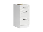 Junona Line – white chalk gloss — Cabinet dolna with drawers