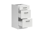 Junona Line – white chalk gloss — Cabinet dolna with drawers