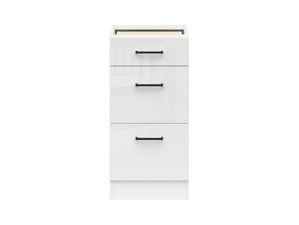 Junona Line – white chalk gloss — Cabinet dolna with drawers