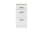 Junona Line – white chalk gloss — Cabinet dolna with drawers