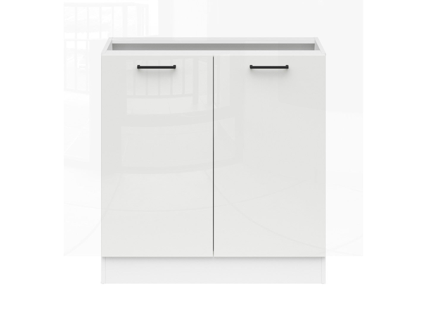 Junona Line – white chalk gloss — Cabinet dolna