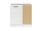 Junona Line – white chalk gloss — Cabinet dolna narożna