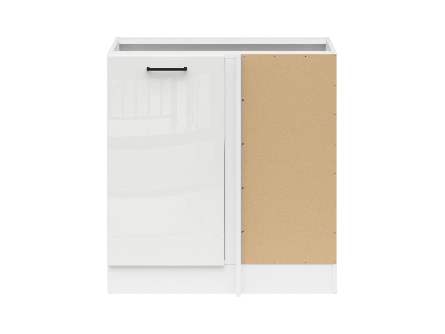 Junona Line – white chalk gloss — Cabinet dolna narożna