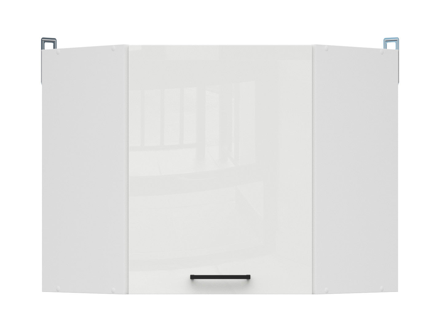 Junona Line – white chalk gloss — Cabinet górna narożna