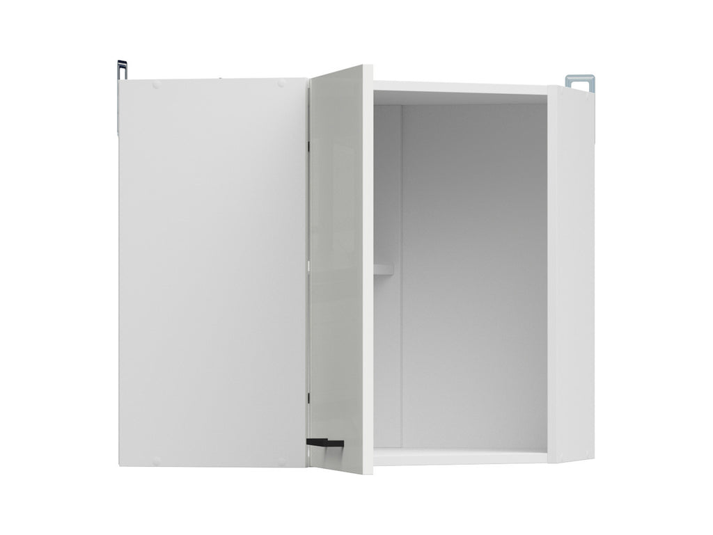 Junona Line – white chalk gloss — Cabinet górna narożna
