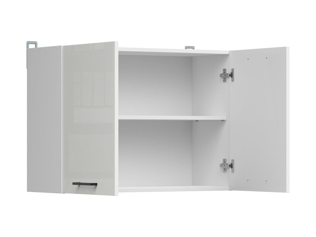 Junona Line – white chalk gloss — Cabinet wisząca
