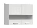 Junona Line – white chalk gloss — Cabinet górna witryna