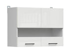 Junona Line – white chalk gloss — Cabinet górna witryna
