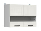 Junona Line – white chalk gloss — Cabinet górna witryna