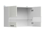 Junona Line – white chalk gloss — Cabinet górna witryna