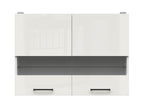 Junona Line – white chalk gloss — Cabinet górna witryna