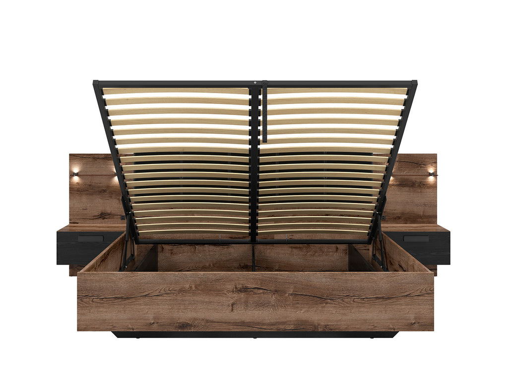 Kassel 160 bed set with bedside cabinets